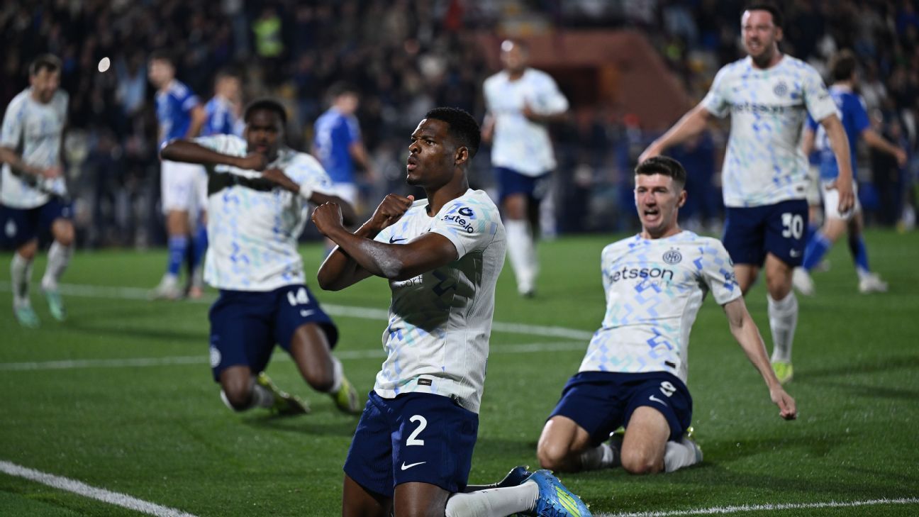 Inter remonta con dobletes de Thuram y Dumfries y se acerca al Scudetto